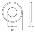 Aquarotter Schubrosette, mit O-Ring, Farbe silberfarben Bild 4