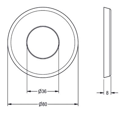 Aquarotter Schubrosette, mit O-Ring, Farbe silberfarben Bild 4