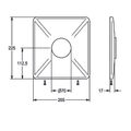 Aquarotter Edelstahlabdeckplatte, AQUAMIX, 205 x 225 mm Bild 3