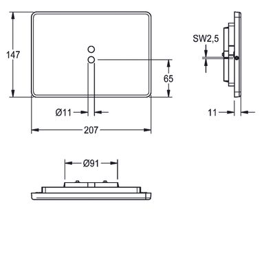Aquarotter Edelstahlabdeckplatte, PROTRONIC A3000open, 207 x 147 mm Bild 2