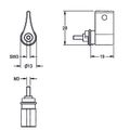 Aquarotter Mischerhebel, PROTRONIC-S, mit Temperaturanschlag und Schraube Bild 3