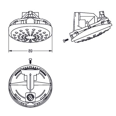 Aquarotter Brauseeinheit für SMARTWAVE Duschpaneel, Durchmesser: 89 mm Bild 3
