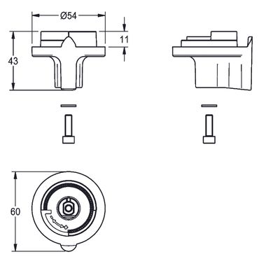 Aquarotter Temperaturwahlgriff zum SMARTWAVE-Duschpaneel Bild 3