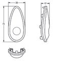 Aquarotter Elastomertaster zum SMARTWAVE- Duschpaneel Bild 3