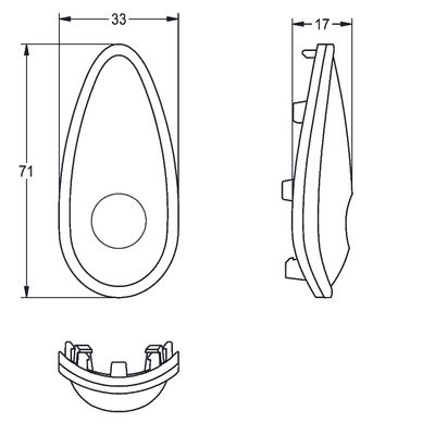 Aquarotter Elastomertaster zum SMARTWAVE- Duschpaneel Bild 3