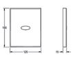 Aquarotter Abdeckplatte FLUSH-S, mit Sensorfenster, 120 x 150 x 15 mm Bild 3
