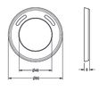 Aquarotter Schubrosette für Thermostat, mit Farbmarkierung und O-Ring, Farbe silberfarben Bild 3