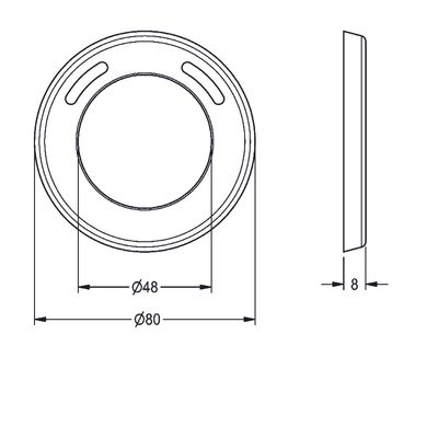 Aquarotter Schubrosette für Thermostat, mit Farbmarkierung u.O-Ring, Farbe silberfarben Bild 3