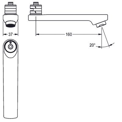 Aquarotter Franke Schwenkauslauf, 160 mm, arretier bar, Laminarstrahlregler, 6l Bild 3