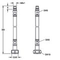 Aquarotter Schlauch, mit RV und Sieb Serie F5, Länge 380 mm, DN 6, 3/8", 8 x 1 mm Bild 3