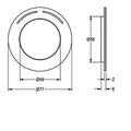 Aquarotter Rosette F5, mit Farbmarkierung und O-Ring Bild 3