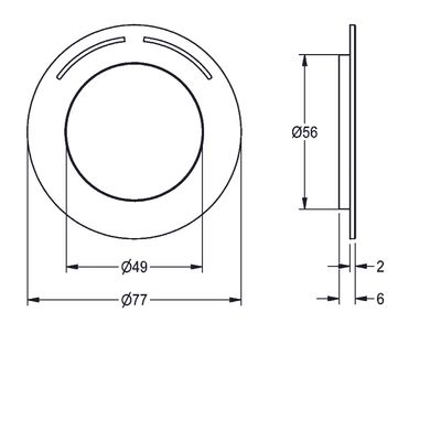 Aquarotter Rosette F5, mit Farbmarkierung und O-Ring Bild 3