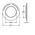 Aquarotter Rosette F5, mit Farbmarkierung, ADurchmesser: 77 mm, ID:49.5 mm, Farbe silberfarben Bild 3