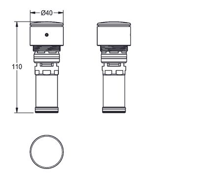 Aquarotter Oberteil mit ABS2, für Aqualine-S Wascharmaturen u.F3S Ventile u.Batterien Bild 3