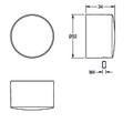 Aquarotter F5 Druckkappe, für F5S-Therm Selbstschluss-Thermostatbatterie Bild 3