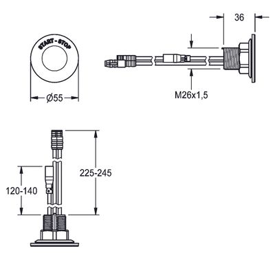 Aquarotter Tastsensor F5, ID12 / 00001, mit Rosettenring Bild 3