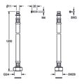 Aquarotter Schlauch, F5, Länge 1200 mm, Steckfitting 11 mm x 3/4", DN 10 Bild 3