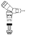 Aquarotter Geräteanschlussventil SIRIUS, Aufputz, RV, RB, Schlauchverschraubte Bild 4