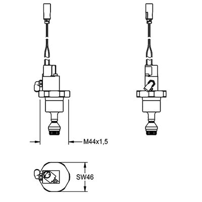 Aquarotter Oberteil für WC-Druckspüler, AGR1, mit Magnetaufs.u.Anschlussadp,24 VDC Bild 4