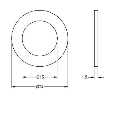 Aquarotter Dichtung, 24 x 15 x 1,5 mm Bild 4