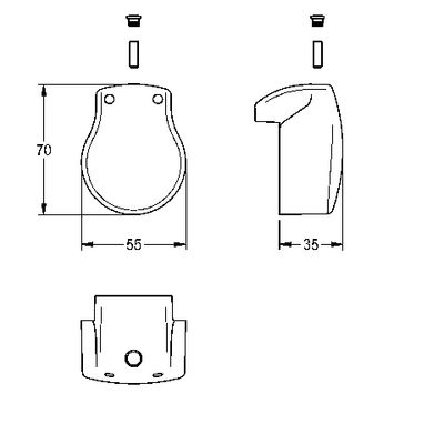Aquarotter Griffdruckkappe, AQUAMIX, komplett, mit Markierungsstopfen Bild 4