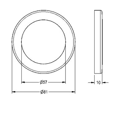 Aquarotter Schubrosette mit O-Ring, für AQUAMIX -Duscharmturen, Farbe silberfarben Bild 5