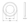 Aquarotter Schubrosette mit O-Ring, Farbe silberfarben Bild 4