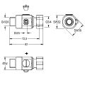 Aquarotter Wassermengenregulierung AQUAMIX, mit Sieb und Überwurfmutter Bild 4