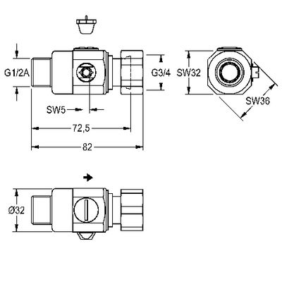 Aquarotter Wassermengenregulierung AQUAMIX, mit Sieb und Überwurfmutter Bild 4