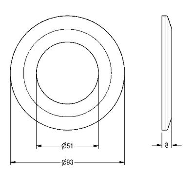 Aquarotter Schubrosette, mit O-Ring, 93 x 50 mm Bild 4