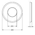 Aquarotter Schubrosette, mit O-Ring, Farbe silberfarben Bild 5