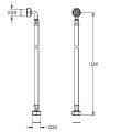 Aquarotter Schlauch, 3/4" 3 / 4,1200 mm, L-Form, DN 10 Bild 4