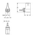 Aquarotter Mischerhebel, PROTRONIC-S, mit Temperaturanschlag und Schraube Bild 4