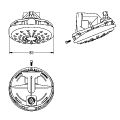 Aquarotter Brauseeinheit für SMARTWAVE Duschpaneel, Durchmesser: 89 mm Bild 4