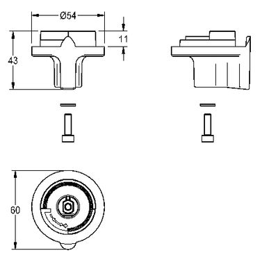 Aquarotter Temperaturwahlgriff zum SMARTWAVE-Duschpaneel Bild 4