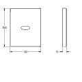 Aquarotter Abdeckplatte FLUSH-S, mit Sensorfenster, 120 x 150 x 15 mm Bild 4