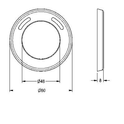 Aquarotter Schubrosette für Thermostat, mit Farbmarkierung u.O-Ring, Farbe silberfarben Bild 4