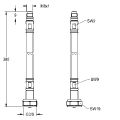 Aquarotter Schlauch, mit RV und Sieb Serie F5, Länge 380 mm, DN 6, 3/8", 8 x 1 mm Bild 4