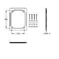 Aquarotter Halterahmen mit Dichtung, komplett mit Befestigungsmaterial Bild 4