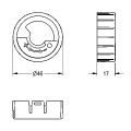 Aquarotter Temperaturanschlag FRAMIC, für F5S-Mix Selbstschluss AP / UP-Batterie, Farbe bunt Bild 4