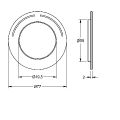 Aquarotter Rosette F5, mit Farbmarkierung, ADurchmesser: 77 mm, ID:49.5 mm, Farbe silberfarben Bild 4