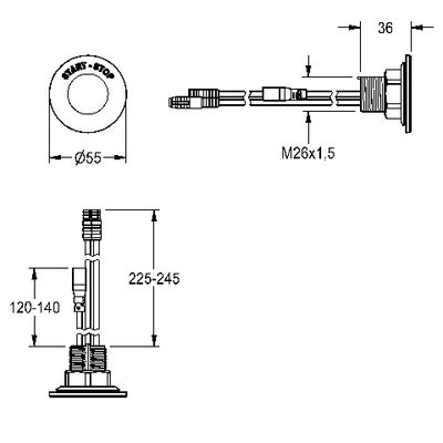 Aquarotter Tastsensor F5, ID12 / 00001, mit Rosettenring Bild 4