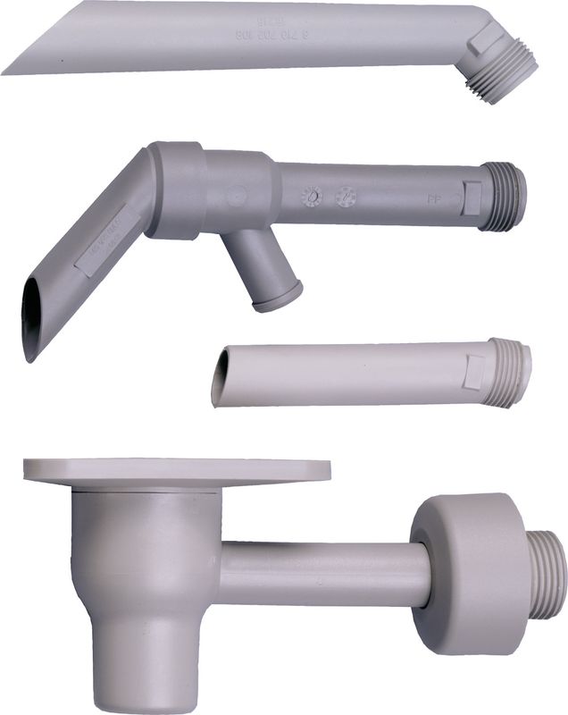 Bosch / Junkers Trichtersiphon Hostalen Nr. 432, Anschluss 1", mit Schieberosette Bild 1