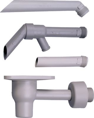 Bosch / Junkers Trichtersiphon Hostalen Nr. 432, Anschluss 1", mit Schieberosette Bild 2