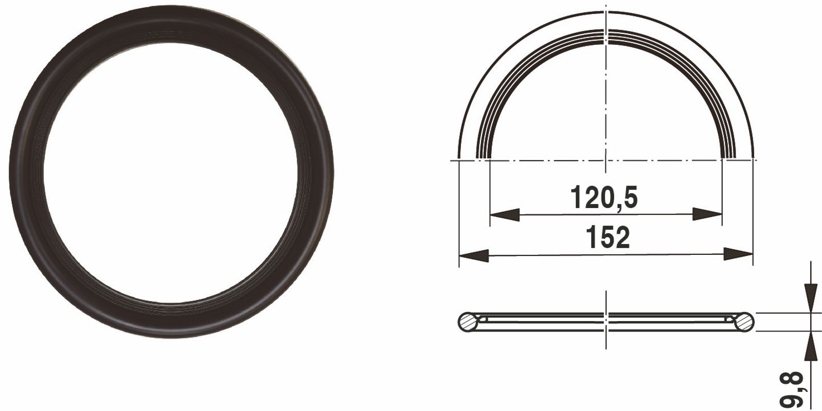 Bosch / Junkers Dichtring everp, 120 x 152 x 10 mm Bild 1