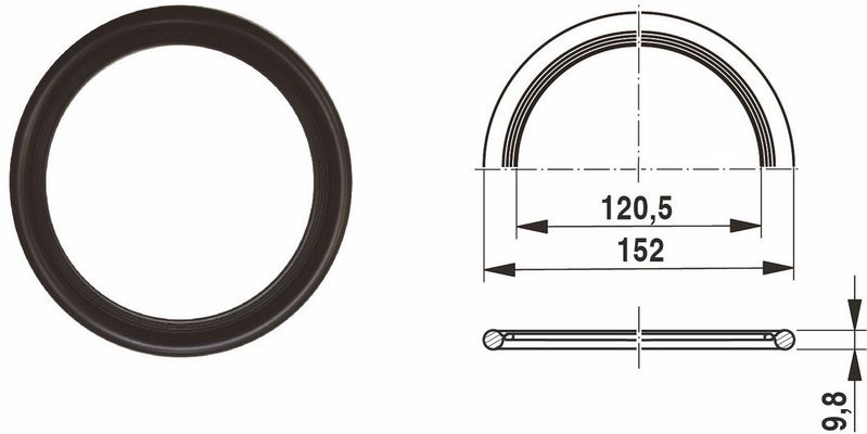 Bosch / Junkers Dichtring everp, 120 x 152 x 10 mm Bild 2