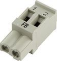 Bosch / Junkers Anschlussklemme 2-polig FB grau everp, Farbe grau Bild 1