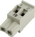 Bosch / Junkers Anschlussklemme 2-polig FB grau everp, Farbe grau Bild 2