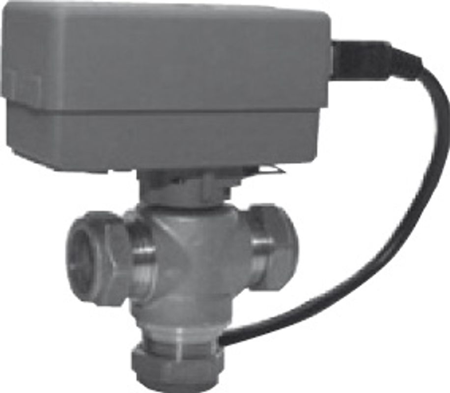 Bosch / Junkers Warmwasser-Umschaltventil WWV 22-1 22 mm, Kvs=4,5, inklusive Motor Bild 1