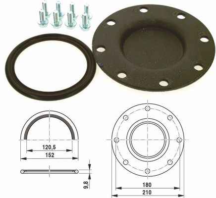 Bosch / Junkers Handlochdeckel D210 (5 mm) thermoglasur everp, 210 mm Bild 2